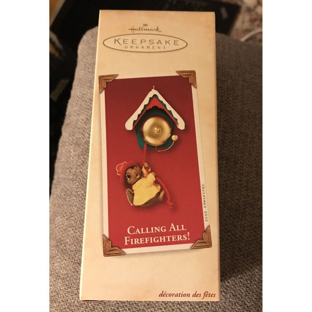 Hallmark Keepsake Calling All Firefighters Ornament 2002 Christmas Ornament Box